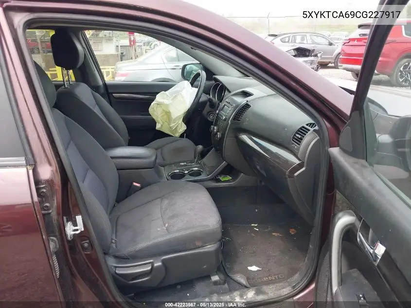 2012 Kia Sorento Lx VIN: 5XYKTCA69CG227917 Lot: 42223567