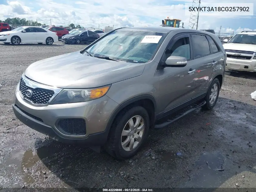 2012 Kia Sorento Lx VIN: 5XYKT3A18CG257902 Lot: 42226666