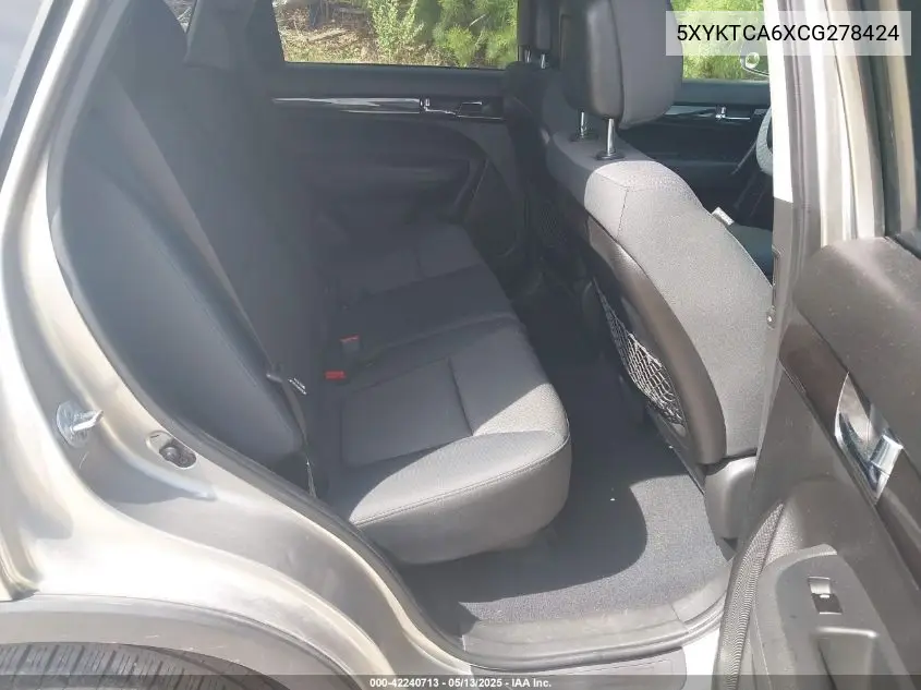 2012 Kia Sorento Lx VIN: 5XYKTCA6XCG278424 Lot: 42240713