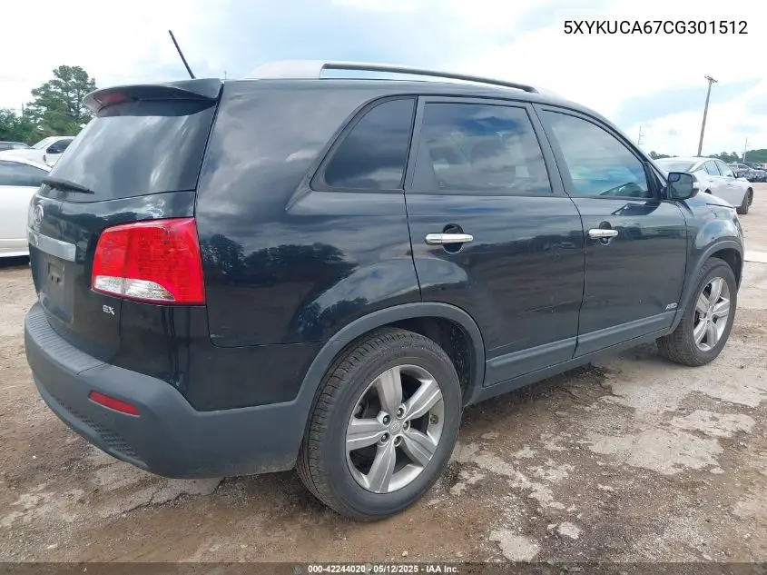 2012 Kia Sorento Ex VIN: 5XYKUCA67CG301512 Lot: 42244020