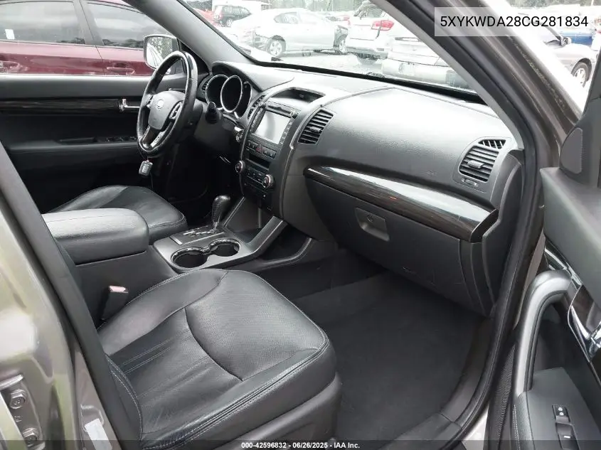 2012 Kia Sorento Sx V6 VIN: 5XYKWDA28CG281834 Lot: 42596832