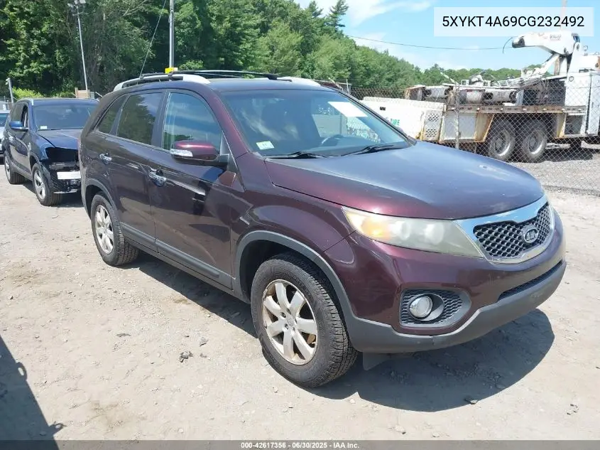 2012 Kia Sorento Lx VIN: 5XYKT4A69CG232492 Lot: 42617356