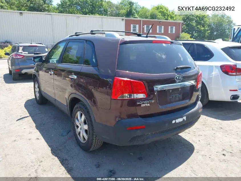 2012 Kia Sorento Lx VIN: 5XYKT4A69CG232492 Lot: 42617356
