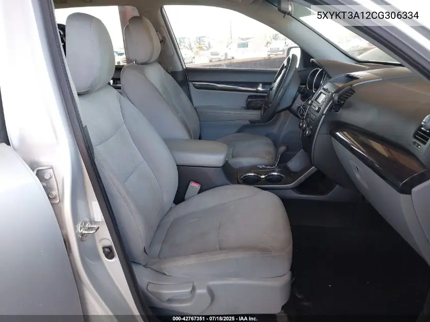 2012 Kia Sorento Lx VIN: 5XYKT3A12CG306334 Lot: 42767351