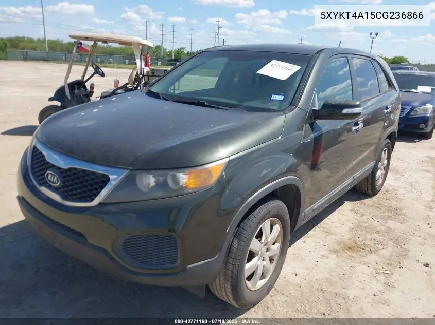 2012 Kia Sorento Lx VIN: 5XYKT4A15CG236866 Lot: 42771160