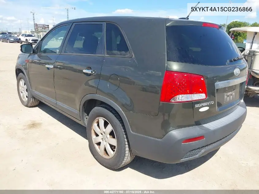 2012 Kia Sorento Lx VIN: 5XYKT4A15CG236866 Lot: 42771160