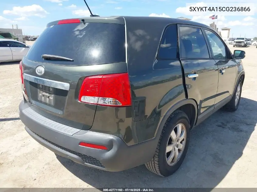 2012 Kia Sorento Lx VIN: 5XYKT4A15CG236866 Lot: 42771160