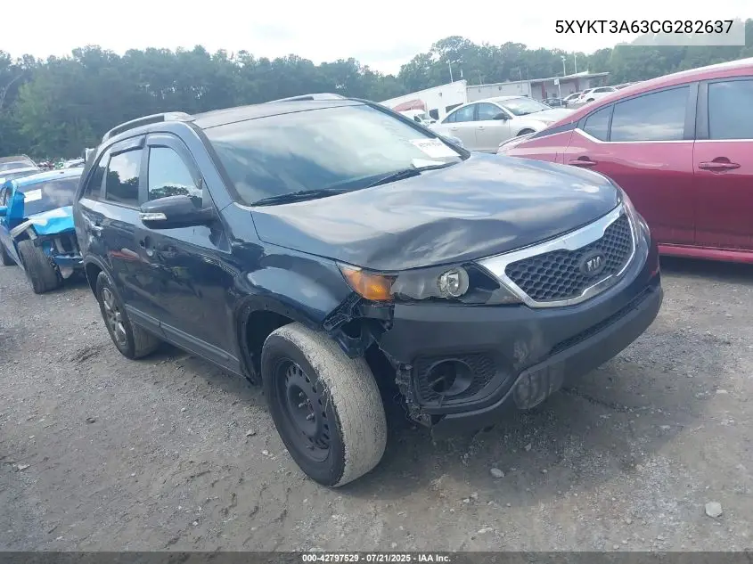 2012 Kia Sorento Lx VIN: 5XYKT3A63CG282637 Lot: 42797529