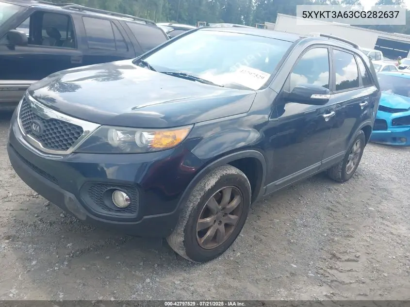 2012 Kia Sorento Lx VIN: 5XYKT3A63CG282637 Lot: 42797529