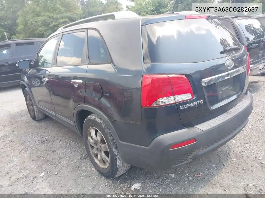 2012 Kia Sorento Lx VIN: 5XYKT3A63CG282637 Lot: 42797529