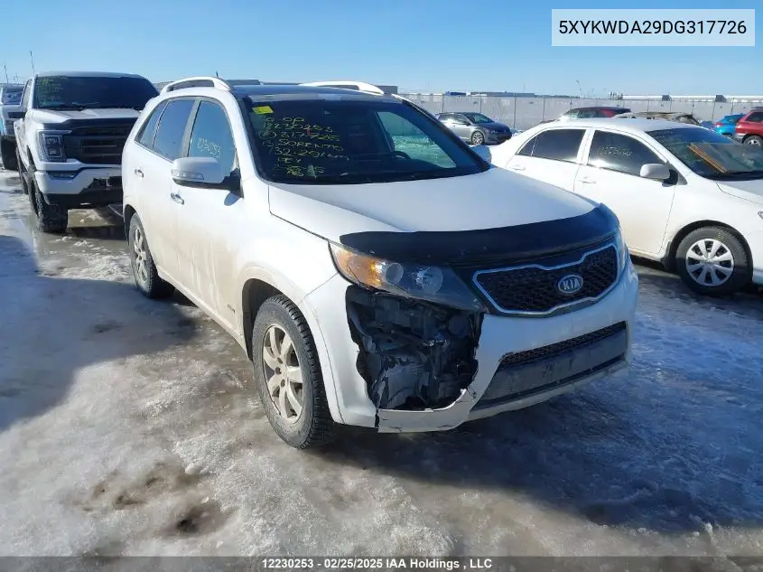 2013 Kia Sorento Sx VIN: 5XYKWDA29DG317726 Lot: 12230253