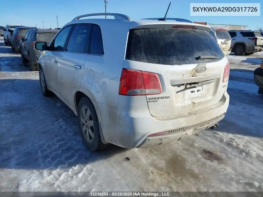 2013 Kia Sorento Sx VIN: 5XYKWDA29DG317726 Lot: 12230253