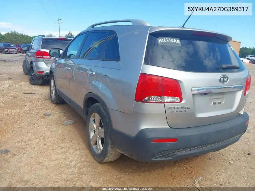 2013 Kia Sorento Ex V6 VIN: 5XYKU4A27DG359317 Lot: 42212653