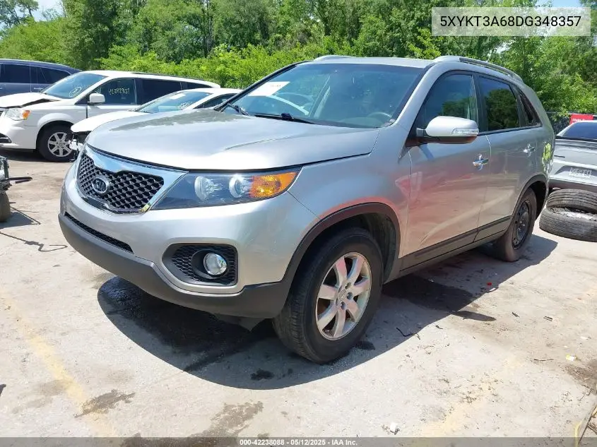 2013 Kia Sorento Lx VIN: 5XYKT3A68DG348357 Lot: 42238088