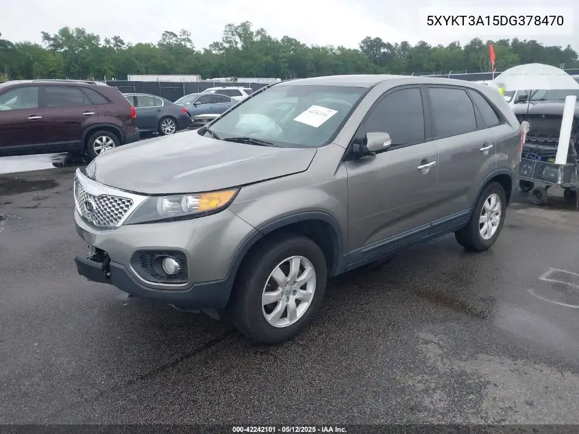 2013 Kia Sorento Lx VIN: 5XYKT3A15DG378470 Lot: 42242101