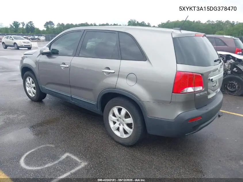 2013 Kia Sorento Lx VIN: 5XYKT3A15DG378470 Lot: 42242101