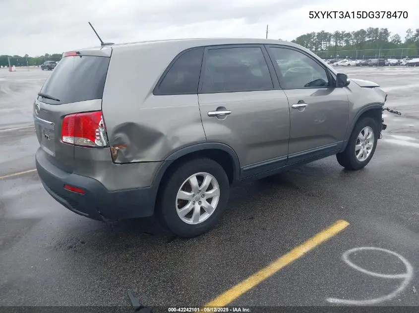 2013 Kia Sorento Lx VIN: 5XYKT3A15DG378470 Lot: 42242101