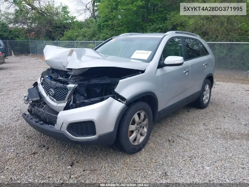 2013 Kia Sorento Lx V6 VIN: 5XYKT4A28DG371995 Lot: 42245076