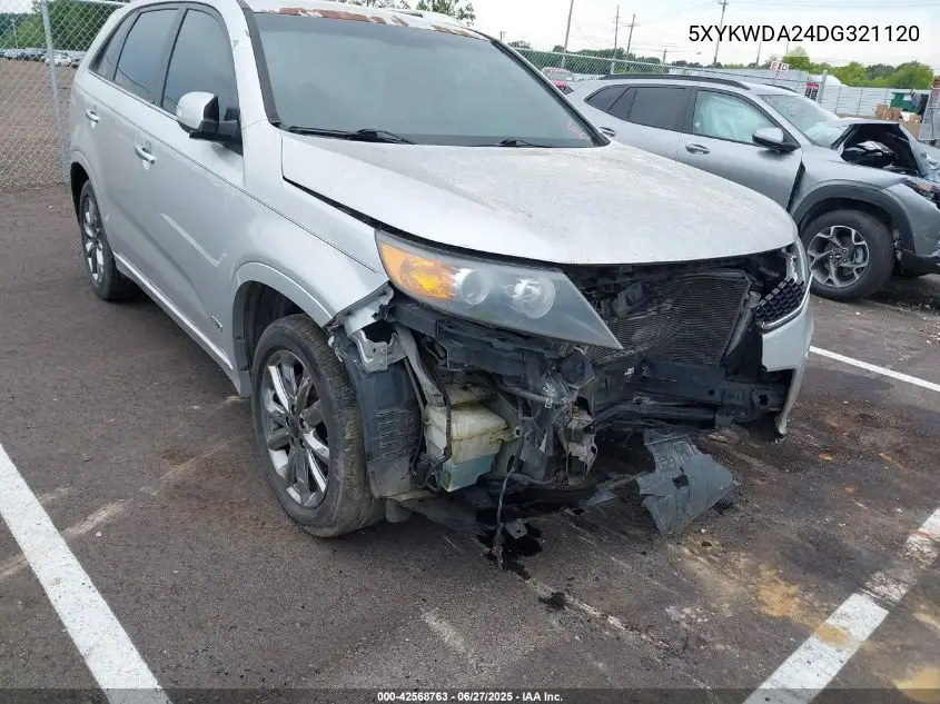2013 Kia Sorento Sx V6 VIN: 5XYKWDA24DG321120 Lot: 42568763