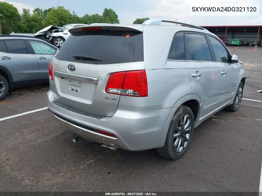 2013 Kia Sorento Sx V6 VIN: 5XYKWDA24DG321120 Lot: 42568763