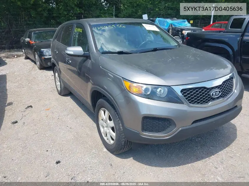 2013 Kia Sorento Lx VIN: 5XYKT3A17DG405636 Lot: 42595956
