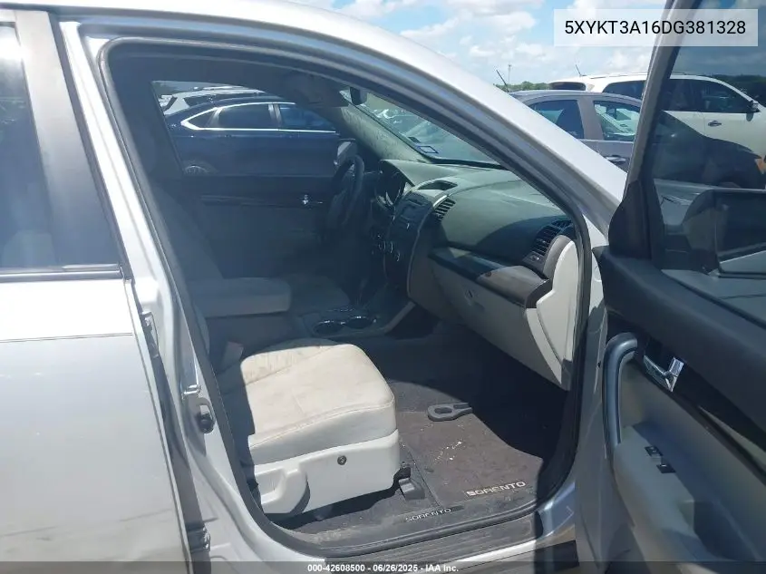 2013 Kia Sorento Lx VIN: 5XYKT3A16DG381328 Lot: 42608500