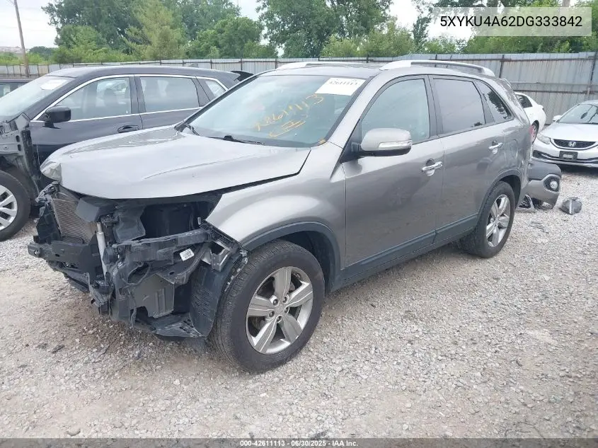 2013 Kia Sorento Ex VIN: 5XYKU4A62DG333842 Lot: 42611113