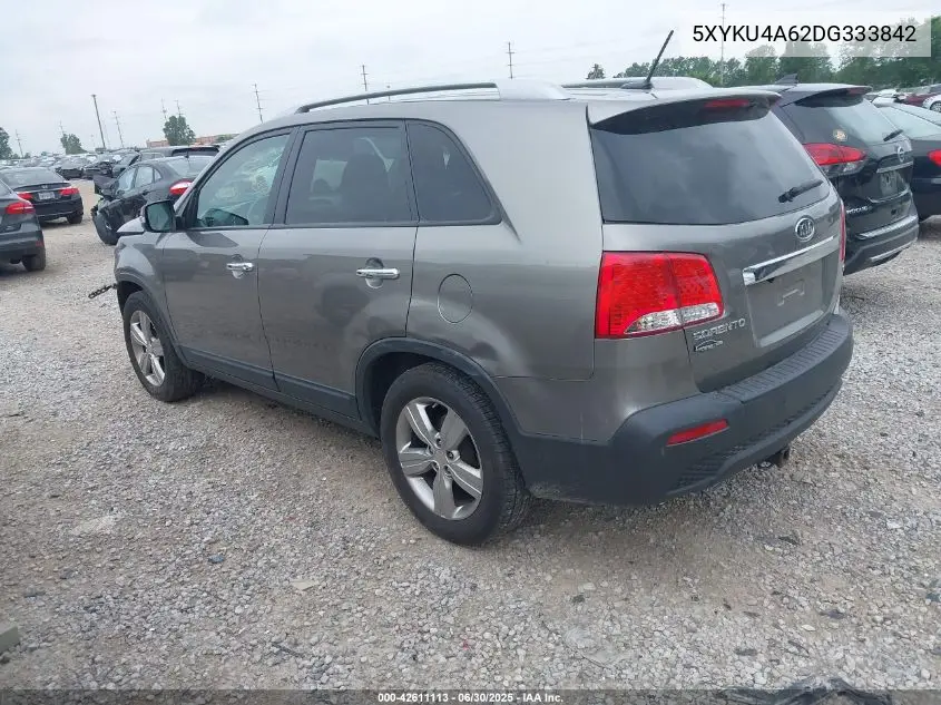 2013 Kia Sorento Ex VIN: 5XYKU4A62DG333842 Lot: 42611113