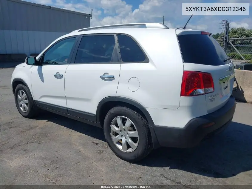 2013 Kia Sorento Lx VIN: 5XYKT3A6XDG312346 Lot: 42776328