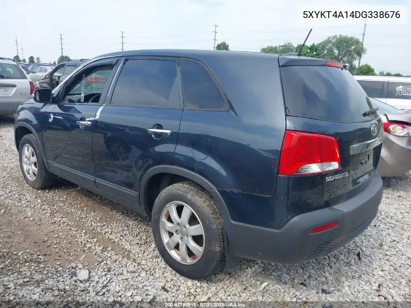 2013 Kia Sorento Lx VIN: 5XYKT4A14DG338676 Lot: 42795915
