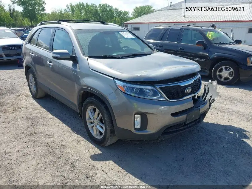 2014 Kia Sorento Lx VIN: 5XYKT3A63EG509621 Lot: 42259287