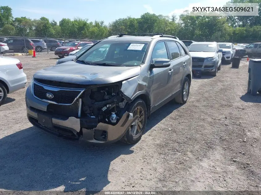 2014 Kia Sorento Lx VIN: 5XYKT3A63EG509621 Lot: 42259287