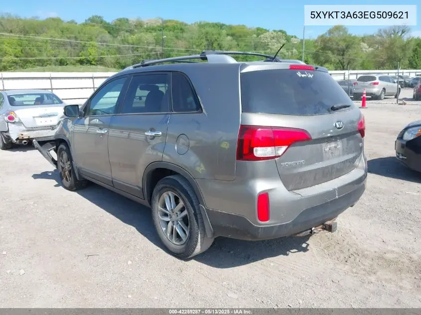2014 Kia Sorento Lx VIN: 5XYKT3A63EG509621 Lot: 42259287