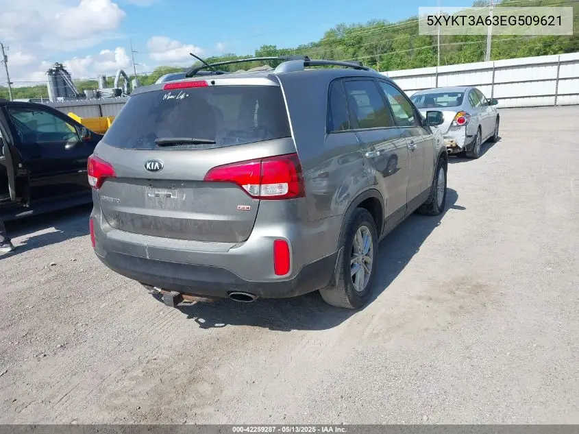 2014 Kia Sorento Lx VIN: 5XYKT3A63EG509621 Lot: 42259287