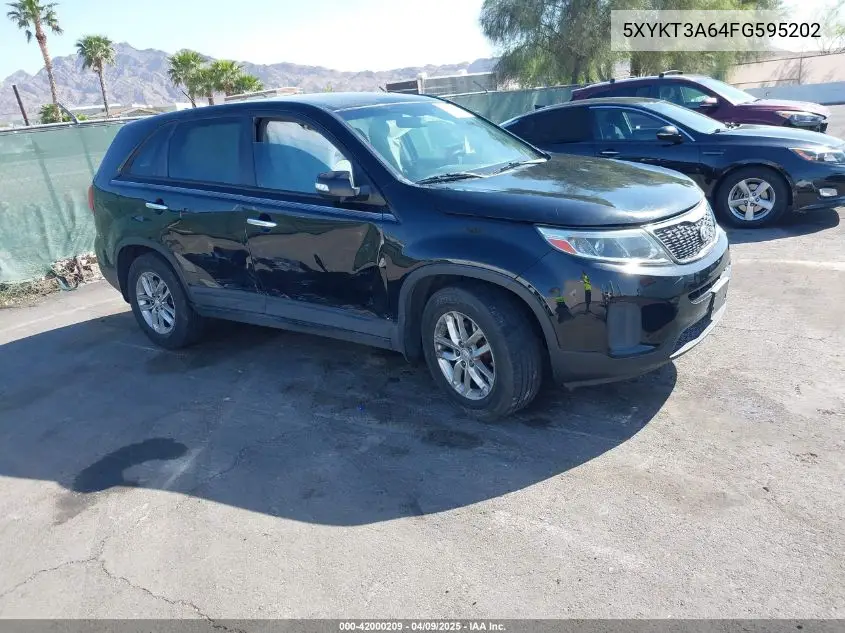 2015 Kia Sorento Lx VIN: 5XYKT3A64FG595202 Lot: 42000209