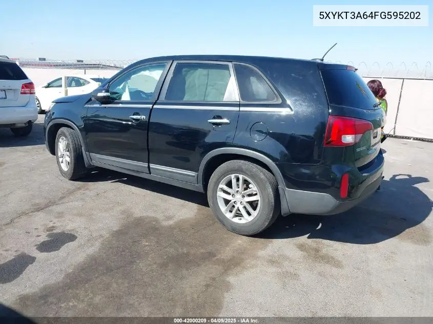 2015 Kia Sorento Lx VIN: 5XYKT3A64FG595202 Lot: 42000209