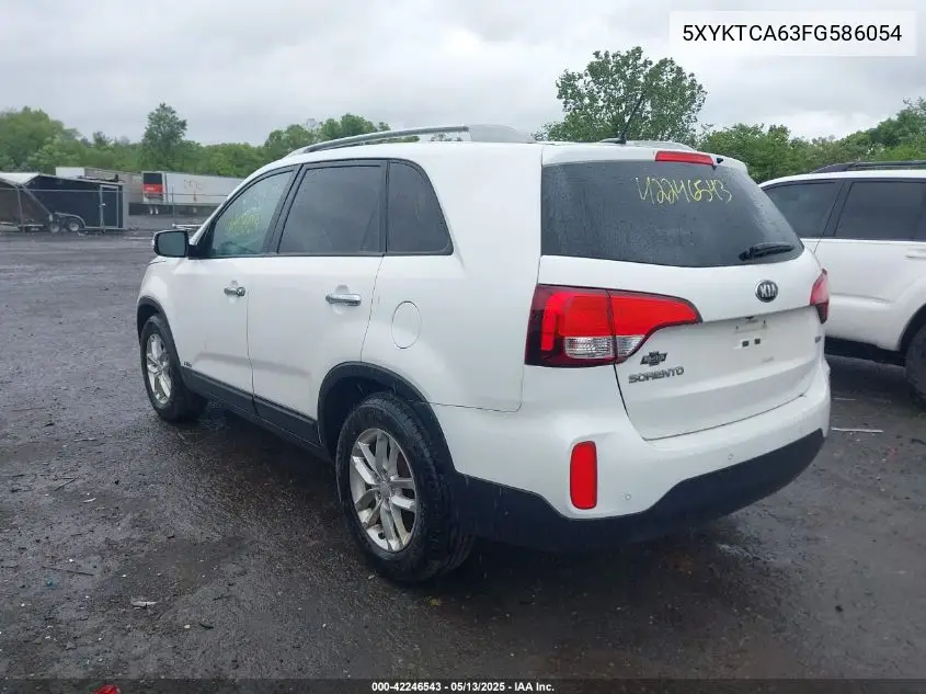 2015 Kia Sorento Lx VIN: 5XYKTCA63FG586054 Lot: 42246543