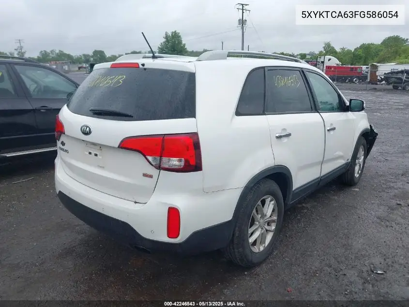 2015 Kia Sorento Lx VIN: 5XYKTCA63FG586054 Lot: 42246543