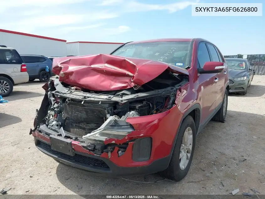 5xykt3a65fg626800 5XYKT3A65FG626800 2015 Kia Sorento Lx