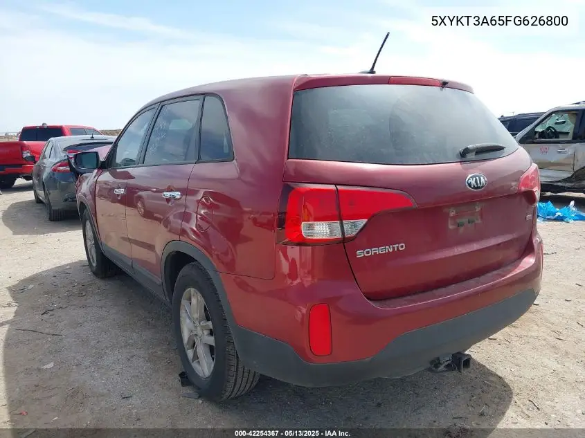 5xykt3a65fg626800 5XYKT3A65FG626800 2015 Kia Sorento Lx