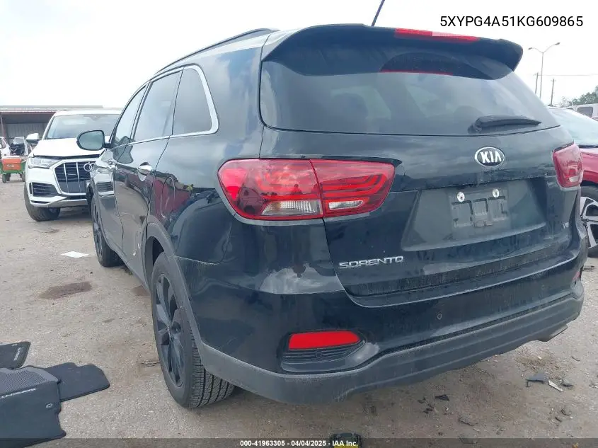 2019 Kia Sorento 3.3L S VIN: 5XYPG4A51KG609865 Lot: 41963305
