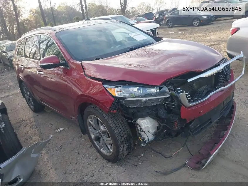 2020 Kia Sorento 3.3L Sx VIN: 5XYPKDA54LG657845 Lot: 41907006