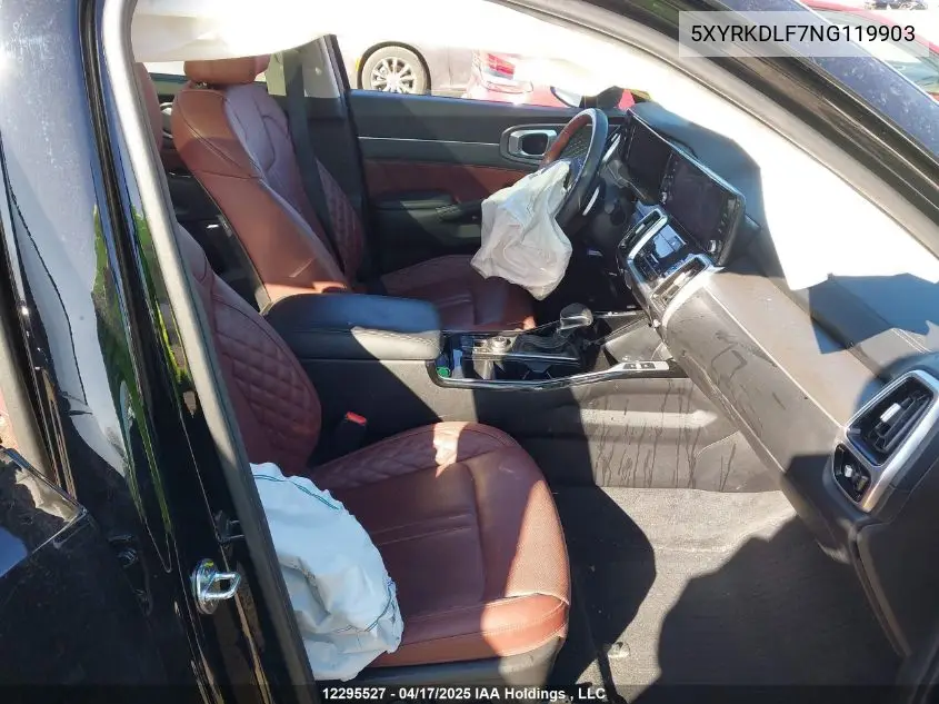 2022 Kia Sorento VIN: 5XYRKDLF7NG119903 Lot: 12295527