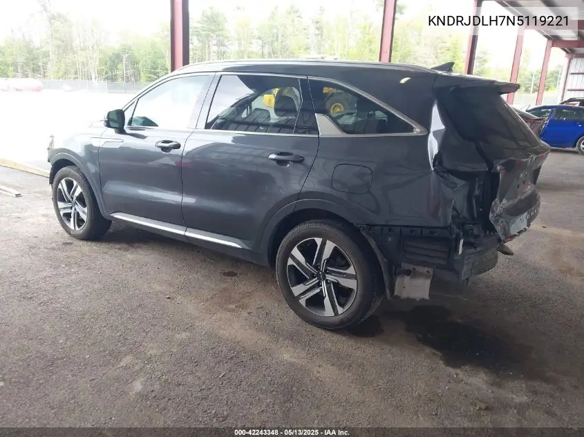 2022 Kia Sorento Plug-In Hybrid Sx VIN: KNDRJDLH7N5119221 Lot: 42243348