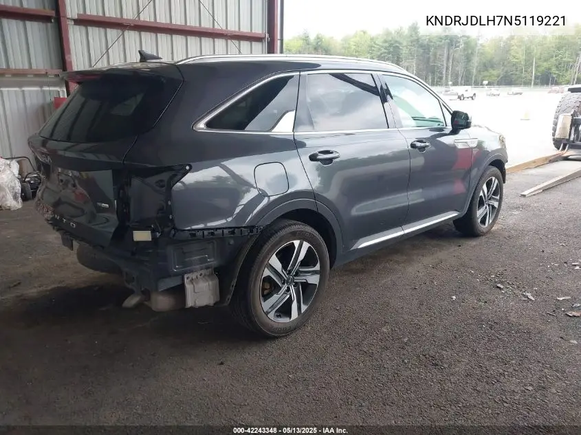 2022 Kia Sorento Plug-In Hybrid Sx VIN: KNDRJDLH7N5119221 Lot: 42243348