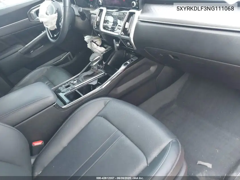 2022 Kia Sorento Sx VIN: 5XYRKDLF3NG111068 Lot: 42612357