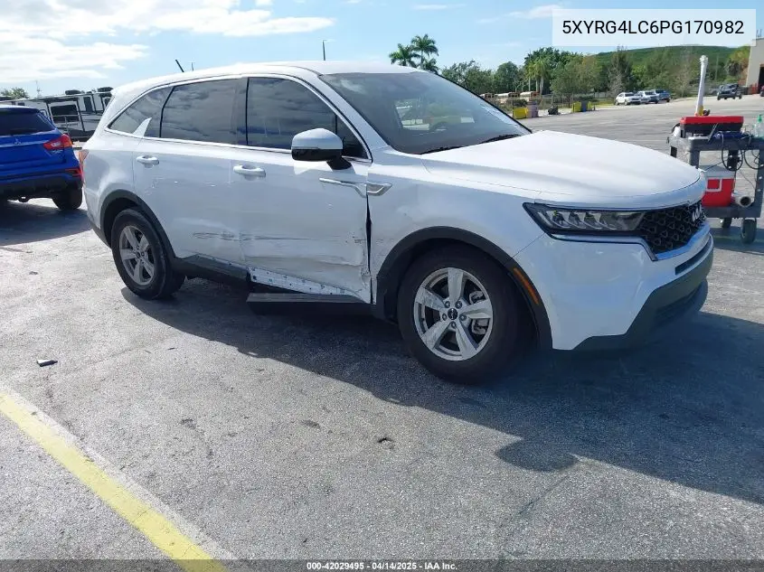 2023 Kia Sorento Lx VIN: 5XYRG4LC6PG170982 Lot: 42029495