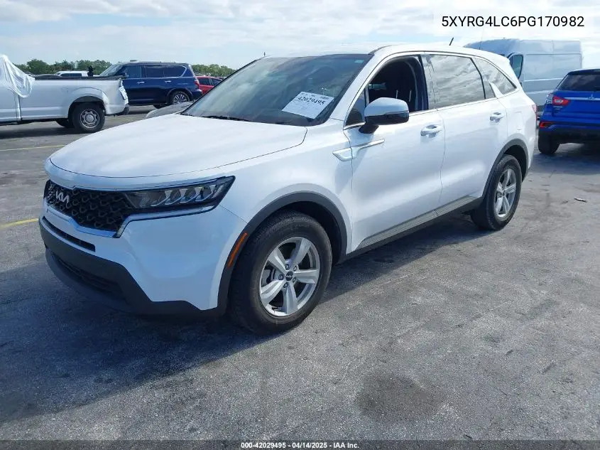 2023 Kia Sorento Lx VIN: 5XYRG4LC6PG170982 Lot: 42029495