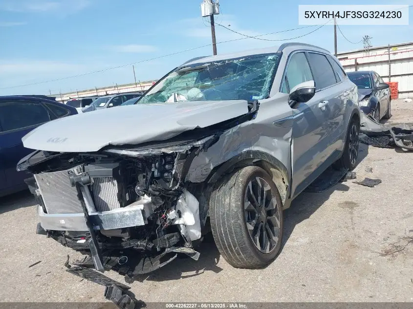 2025 Kia Sorento Ex VIN: 5XYRH4JF3SG324230 Lot: 42262227