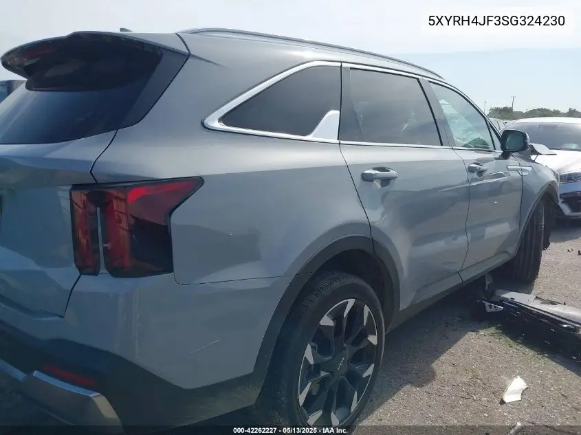 2025 Kia Sorento Ex VIN: 5XYRH4JF3SG324230 Lot: 42262227